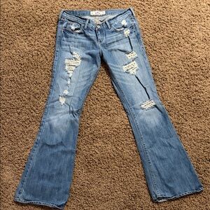 Hollister Cali-Flare Distressed Blue Women's Petite Jeans
